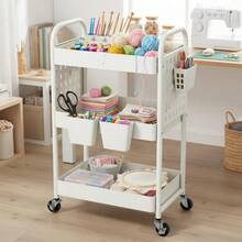 Storage Carts - White - View 2