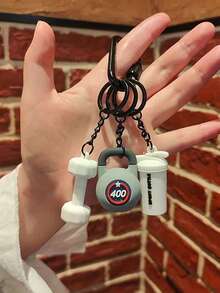 Yogodlns Gym Series Key Chain Color Handmade Rope Key Ring Fashion Pendant Dumbbell Kettlebell Keychain Bag Charms Car Key Ring Hand-Woven Fitness Keychain - Multicolor - View 13