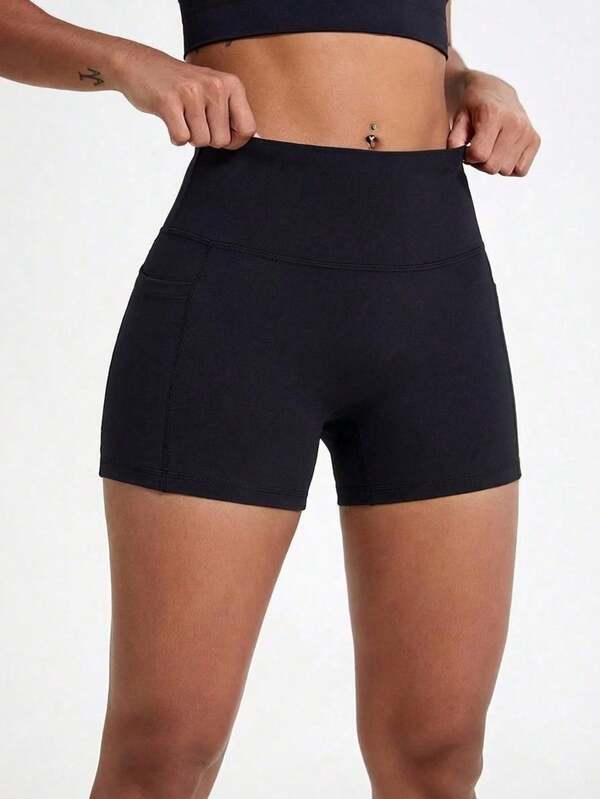 FWH Quần short cạp cao giúp thon gọn vóc dáng, với thiết kế cạp cao tạo nên vẻ ngoài thanh lịch và quyến rũ, có túi giúp kéo dài đôi chân, phù hợp cho đi làm, tập thể dục và nhiều dịp khác, kiểu dáng thể thao cổ điển và thời trang.