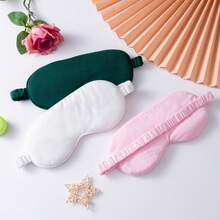 Double-Sided Cotton-Like Blackout Sleep Eye Mask, Breathable Travel Outdoor 100% Cotton Eye Shade, Comfortable & Skin-Friendly Solid Color - Multicolor - View 3