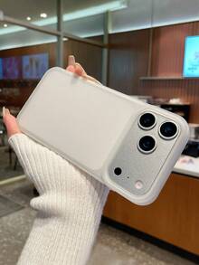 Matte Frosted Semi-Transparent Phone Case, Minimalist Solid Color, Fingerprint-Resistant, Anti-Fall, Skin-Friendly, Dirt-Resistant, Wear-Resistant, High-Quality Feel + Practical Protection, Versatile Gift Suitable For Girlfriends, Friends, Business Professionals, Daily Commute/Gift Choice. Compatible With IPhone And Galaxy Series. - White - View 7