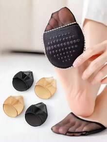 4 đôi tất lót gót chân, tất hở ngón cho nữ, tất mỏng không trơn trượt dùng cho dép xăng đan. - Nhiều màu - Xem 17