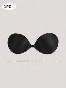 1pc (With Strap) Invisible Silicone Breast Petals, Cleavage Enhancing Bra Lift Adhesive Bra/Backless Bra Tape For Women - Multicolor - View 15