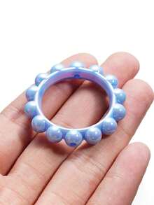 10pcs Random Style Double Hole Acrylic Rings, Suitable For DIY Jewelry, Keychains And Crafts - Durable, Lightweight Beading Supplies, DIY Craft Patterns, DIY Jewelry Making Accessories - No Other Products Included - Multicolor - View 3