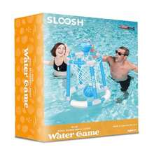 Pool Basketball Hoop Set Floating Basketball Pool Game Swimming Floats Toys with Balls Pump Summer Outdoor Water Play Toy for and Adults Blue - Azul - Ver 8