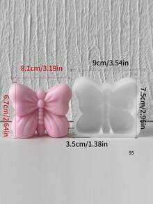 Khuôn nến silicon 3D hình nơ, phong cách nữ tính, nguyên liệu tự làm nến và xà phòng thủ công, chịu nhiệt và dễ lấy nến ra. - Bướm A - Xem 2