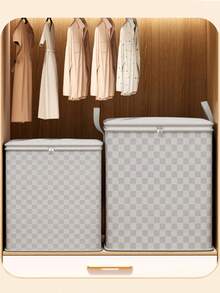 1pc Large Capacity Travel & Home Packing Bag With Zipper, Waterproof & Moisture-Proof Clothing Storage Bag - Grey - View 7