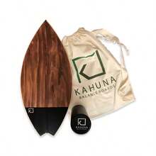 Balance Board Surf (Grande) para Adulto - Negro y Nogal - Ver 2
