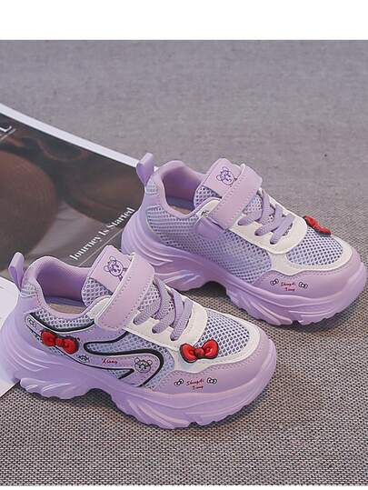 2026 Spring Girls' Princess-Style Soft-Soled Breathable Lightweight Running Sneakers