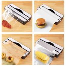 1 pieza Cortador multifuncional de doble uso para película de envoltura, aluminio y papel, que permite cortar fácilmente dos materiales a la vez - Ver 10