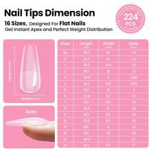 Beetles Tipex Lite Pre-Built Apex Nail Tips Kit, Stiletto Medium, With Tipex Nail Glue,  All-In-One Gel Nail Kit - Coffin Medium (Tipex Nail Kit With Primer) - View 4