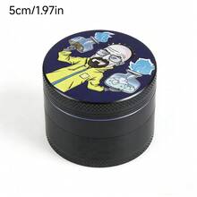 1个蓝色火焰研磨器 | 四层手动草药研磨器，小巧耐用的50毫米研磨工具，便于携带，男女皆宜的理想礼物 - 查看 4