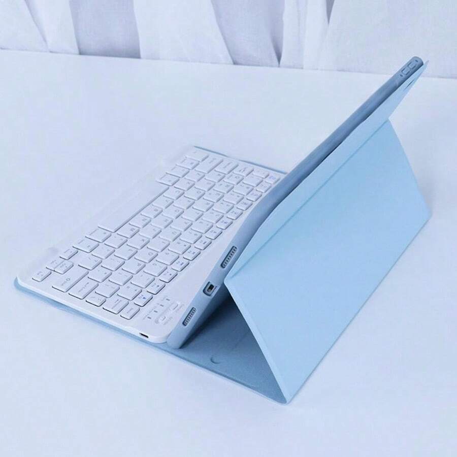 TIANYIMING 书本式平板电脑保护套，带支架键盘，超薄蓝牙键盘+皮革平板电脑保护套，防摔/防震/防尘/防指纹，键盘保护套兼容iPad 5/6/7/8/9/10/11代（A16）、iPad Pro 11/12.9/13、iPad Air 1/2/3/4/5/6/11/13，保护套包含可拆卸无线键盘、电池和保护盖，兼容三星GalaxyTab/MatePad/荣耀Pad/小米Pad/红米iPad/联想Tab/联想小新Tab/联想IdeaTab