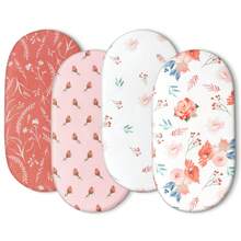 4pcs Baby Crib Sheets, Breathable Soft Fitted Crib Mattress Pad, Elastic Travel Crib Stylish Pattern, Standard Crib Sheets Suitable For Baby Boys And Girls, Size 32"X16" - Bassinet Sheets - View 20