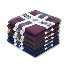 Zenssia Soft Men's Cotton Handkerchiefs with Assorted Color 6 Piece Gift Set - Patrón 1 - Ver 1