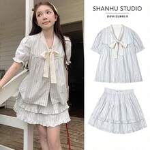 Women Suit Sets - Striped Suit - View 3