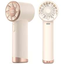 Portable Handheld Fan, Speed (1-120) Adjustable Turbo Mini Fan, 3000mAh Battery Rechargeable Personal Fan With Metal Body, Digital Display, Gifts For Women Men Travel/Camping/Outdoor-Grey - Handheld - View 12