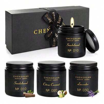 240g Soy Wax Scented Candle, Father's Day Gift, Sandalwood + Citrus + Lavender