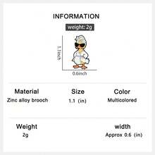 Bộ 1 món gồm áo choàng tắm hình ngỗng dễ thương, ghim cài áo hình ngỗng thời trang, huy hiệu tráng men, ghim cài ve áo ba lô, quà tặng trang sức thú vị dành cho các cặp đôi. - Nhiều màu - Xem 10