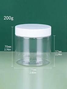 1PC 7cm Diameter Plastic Storage Bottles With Lids, Pigment Dispensing Bottles, Cream Mask Bottles, Eye Cream And Face Cream Bottles, PET Wide-Mouth Transparent Trial Dispensing Bottles, Cosmetic Dispensing Bottles - White - View 11