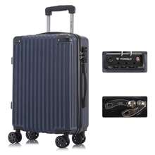 YONSLY Large Suitcase 20/24/28 Inches With YKK Zipper TSA Lock 4 360° Wheels Spinner Mesh Pocket Soft Rubber Handle Travel Suitcase For Short Trips - 深藍 - 查看 8