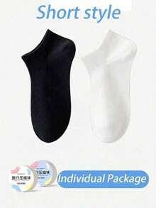 5 Pairs Disposable Business Travel Breathable Mid-Calf Socks, Disposable Sports Socks, Travel Essential, School Supplies, Back To School, Holiday Camping Vacation Must-Have, Suitable For Summer - Multicolor - View 6