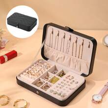 Hộp đựng trang sức bằng da cao cấp dành cho nữ, dung tích lớn, đựng được bông tai, dây chuyền, nhẫn, vòng tay, đồng hồ, quà tặng Ngày của Mẹ. - Nhiều màu - Xem 20