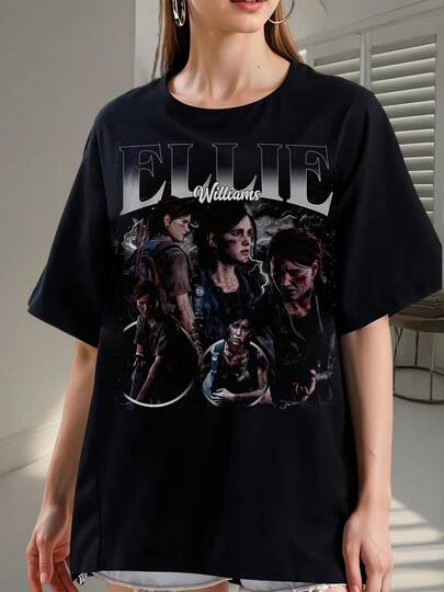 Camiseta Retro Vintage de los 90 de Ellie Williams, Camiseta Gráfica Retro de Ellie Williams, Sudadera de Ellie Williams, Regalos para Mujer y Hombre, Camiseta Estampada 2161 - Hecha de algodón puro, es suave y transpirable, adecuada tanto para hombres como para mujeres. Es una camisa informal adecuada para todas las estaciones y un recuerdo elegante. Es adecuado para el uso diario, los entusiastas de la moda urbana y los amantes de la música.