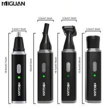 Bộ dụng cụ làm đẹp chuyên nghiệp 4 trong 1, máy tỉa lông tai và mũi, máy tỉa râu và lông mày, dụng cụ chăm sóc cá nhân đa năng dành cho nam giới, pin lithium sạc USB, quà tặng ngày lễ - màu đen - Xem 2