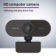 1pc 1080P Full HD Webcam With Built-In Microphone & Privacy Cover, USB Interface For Video Calls, Auto Focus, Suitable For Conference, Classroom, Online Work - Black - View 7