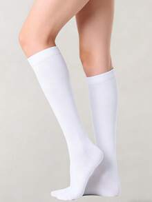 1/2/3 pares de calcetines de media caña ajustados de punto, calcetines deportivos estilo JK para mujeres, adecuados para uso diario durante todo el año - Multicolor - Ver 7