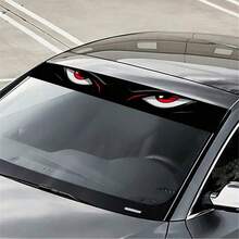 1pc Anime-Inspired Car Windshield Sticker - Scratch-Resistant Vinyl Decal With Red & Black Character Design, Self-Adhesive For All Car Models, Durable & Easy To Apply, Perfect For Anime Fans & Car Enthusiasts, Anime Car Accessories, Vehicle Customization, Bold Graphic Design, High Quality Print - 1pcs - View 5