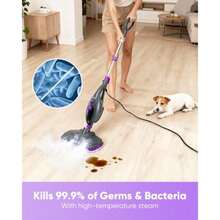 Steam Mops for Floor Cleaning 12 in 1 Handheld Steam Cleaner for Home Floor Steamer for Hardwood Floors and Tile Purple-grey - Ver 3