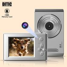 便携式迷你双镜头数码相机内置复古滤镜和闪光灯高清Vlog相机，适合学生使用，亮点主要功能包括滤镜，非常适合入门级用户。 - 查看 5