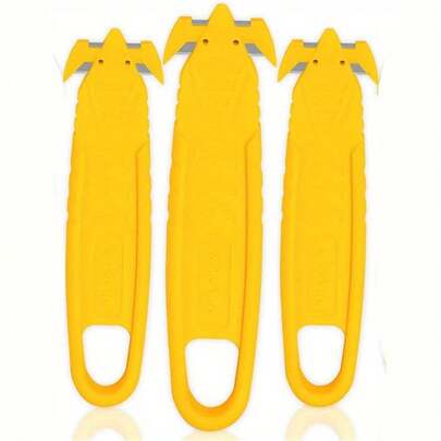 3 قطع فتاحة صندوق ذات شفرة مزدوجة الجانب من T TOVIA، فتاحة صندوق ذات شفرة مزدوجة الجانب، سكين أمان قاطع صندوق، سكين أدوات متعددة الاستخدامات لقطع الشرائط والطرود والحزم المنزلية والمكتبية