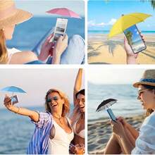 Mini Phone Sunshade, Integrated Phone Holder Design, Anti-UV Anti-Glare, Outdoor Live Streaming Navigation Gadget, Colorful Macaron Shades, Compact Portable Foldable, Adhesive Stable Installation, Suitable For Most Smartphones, Essential For Summer Travel, Whether Driving Navigation, Outdoor Photography Or Live Streaming, It Can Effectively Block Sunlight And Prevent Screen Glare - Multicolor - View 5