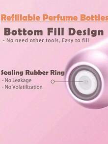 1pc Travel Perfume Bottles, 5ml Refillable Travel Spray Atomizer, Travel Perfume Refill Bottles And Pocket Perfume Dispenser, Cologne Perfume Travel Bottles And Sprayers (Refill Perfume From Bottom) - 1件-霧面紫色 - 查看 9