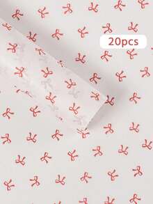 Bộ 20 giấy gói quà nơ đỏ, thích hợp làm quà tặng cho tiệc mừng em bé, giấy gói quà cho bé gái, giấy gói quà nơ xinh xắn, giấy gói quà phong cách retro cho tiệc tùng. - Nhiều màu - Xem 8