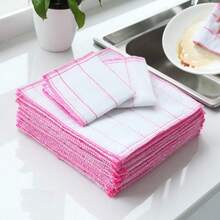 10/20片装加厚棉纱布洗碗布，厨房清洁抹布，吸水性强，不粘油洗碗布 - 棉紗百潔布 - 查看 1