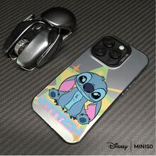 Miniso 1个迪士尼史迪奇复古星星手机壳，适用于iPhone 17/17 Pro/17 Pro Max/17 Air/16/15/14/13/12/11/X/7/8 Plus系列，iPhone 17 Pro Max手机壳，iPhone 17 Pro手机壳，iPhone 17手机壳，圣诞礼物，送给女朋友 - 白色 - 查看 3