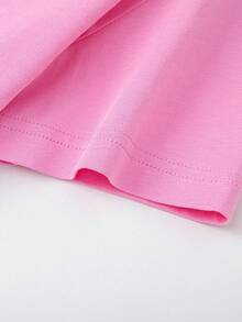 Balabala Children's Summer Quick-Dry Short Sleeve T-Shirt, Teens Girls Casual Round Neck Tops - Rose Red - View 6
