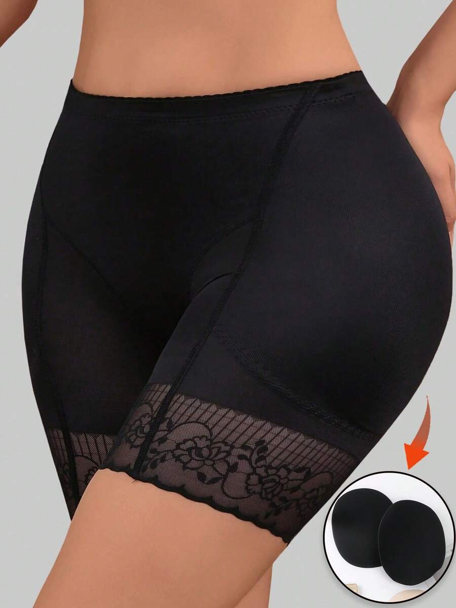 High Waist Slimming Pants For Women, Butt Lifting, Peach Hips, Waist Shaping, Seamless Shapewear - Black - View 1