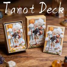1 Set 78pcs Tarot Cards With English Guidebook, Handmade Style, High-Quality Tabletop Game Cards, Collectible Craftsmanship, Premium Collector's Card Set - Facing - View 2