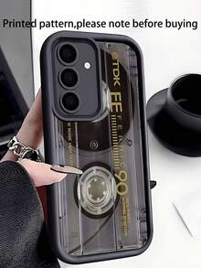 1个经典磁带图案防摔手机壳，加厚防滑保护套，兼容、荣耀、Galaxy等手机。注意：由于拍摄光线原因，实物颜色可能略有差异。国际版，非国内版。 - 黑色 - 查看 4