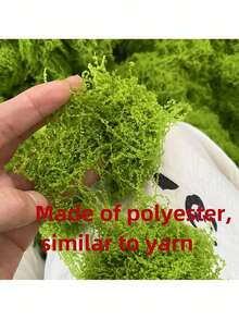 30/50/100g A Package Of Realistic Artificial Moss - Durable Plastic Indoor/Outdoor Decoration, Suitable For Glass Containers, Flower Pots, And Landscaping. This Natural Green Moss Features A Lifelike Texture, Is Easy To Install And Maintain - View 8