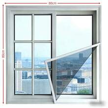 1pc Self-Adhesive High Density Window Screen, Breathable & Durable, Non-Obstructive, Suitable For Single/Double Layer Windows, Mosquito & Fly Repellent - White Edging and White Mesh - View 14