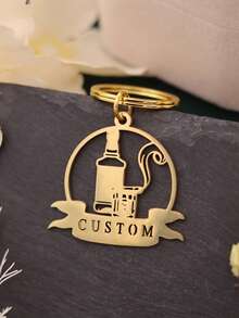 Customized Keychain Without Chain, Personalized Name Keychain, Keyring - Multicolor - View 4
