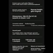 AULA F98pro V3 Wireless Mechanical Keyboard Transparent Keycaps, Control Knob & OLED Display. Full-Key Hot-Swappable, Gasket-Mounted Structure. Pre-Lubed Linear Switches, RGB Backlight. Tri-Mode Connection: BT5.0 / USB‑C / 2.4G. Wired & Wireless Gaming Keyboard For PC. - View 12