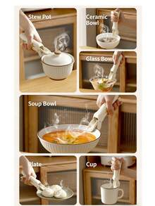 New Anti-Scald Silicone Pot Holder, Non-Slip Dish Tong, Bowl Clip, Kitchen Tongs For Baking Tray & Steamer - View 7