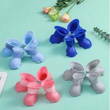 Vớ cho thú cưng 4only với đế chống trượt chất lượng cao, vớ cho chó nhỏ, bọc chân cho chó, chó Teddy, chó Poodle, vớ cotton, phụ kiện. - Hồng - Xem 4